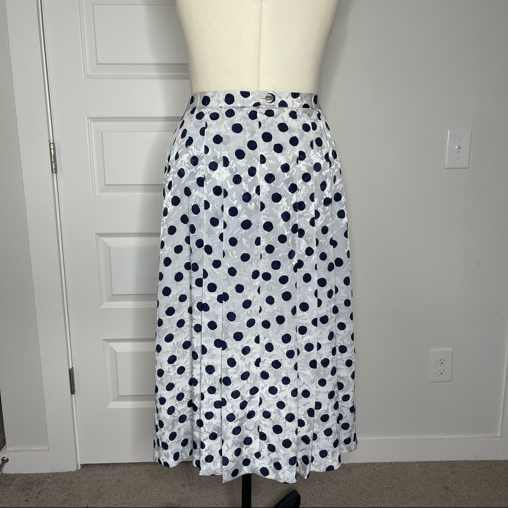 Vintage Givenchy Polka Dot Shimmer Midi Skirt - Picture 6 of 15